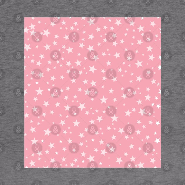 Pink and soft pink romantic stars vector background pattern.ai by GULSENGUNEL